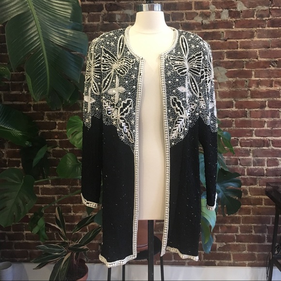 Sparkly, beaded, clasp sweater. - Picture 1 of 8